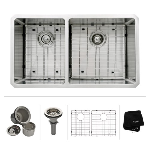 KHU104-33 Мойка кухонная прямоугольная Krausru  - Вид №1