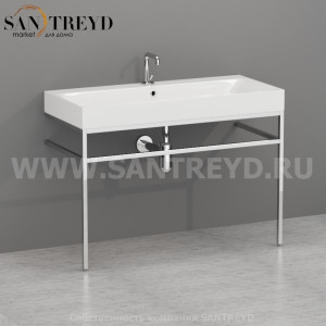 9152K1 Структура напольная из хромированной латуни под умывальник 100 см Kerasan Cento Италия