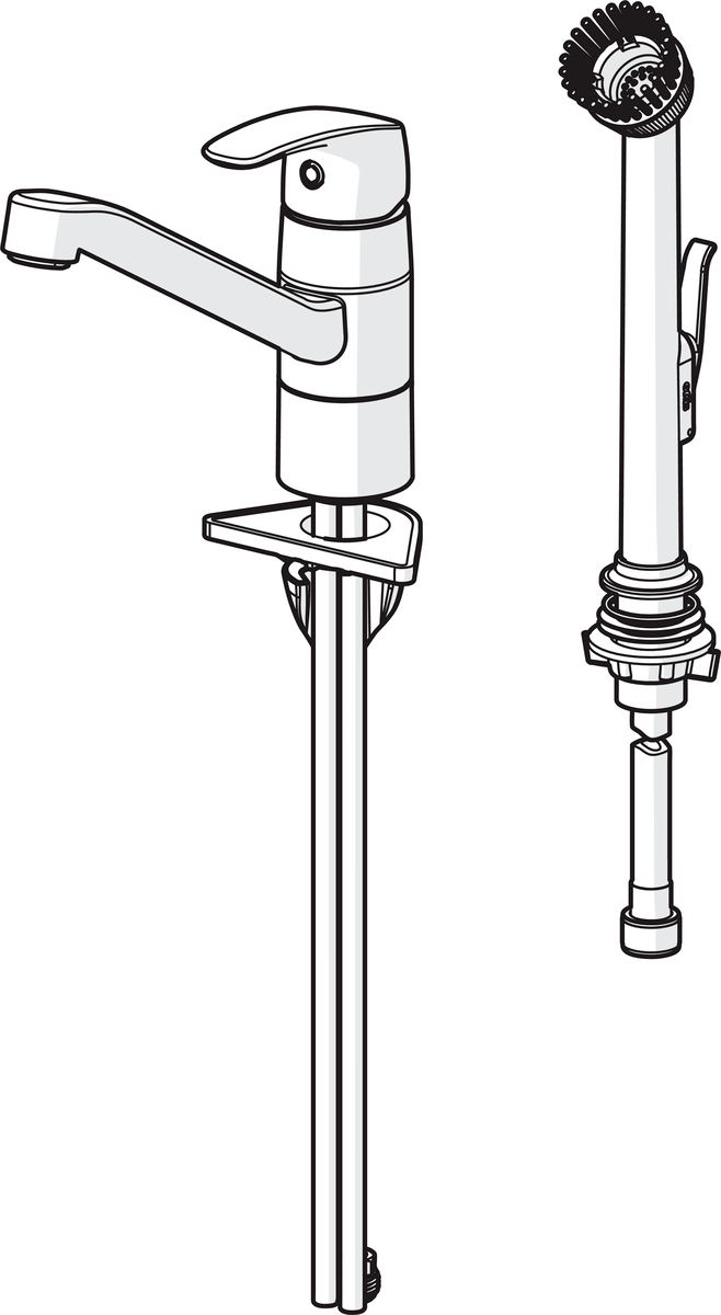 Oras 1022S Смеситель для кухни 1022S Safira Хром  - Вид №2