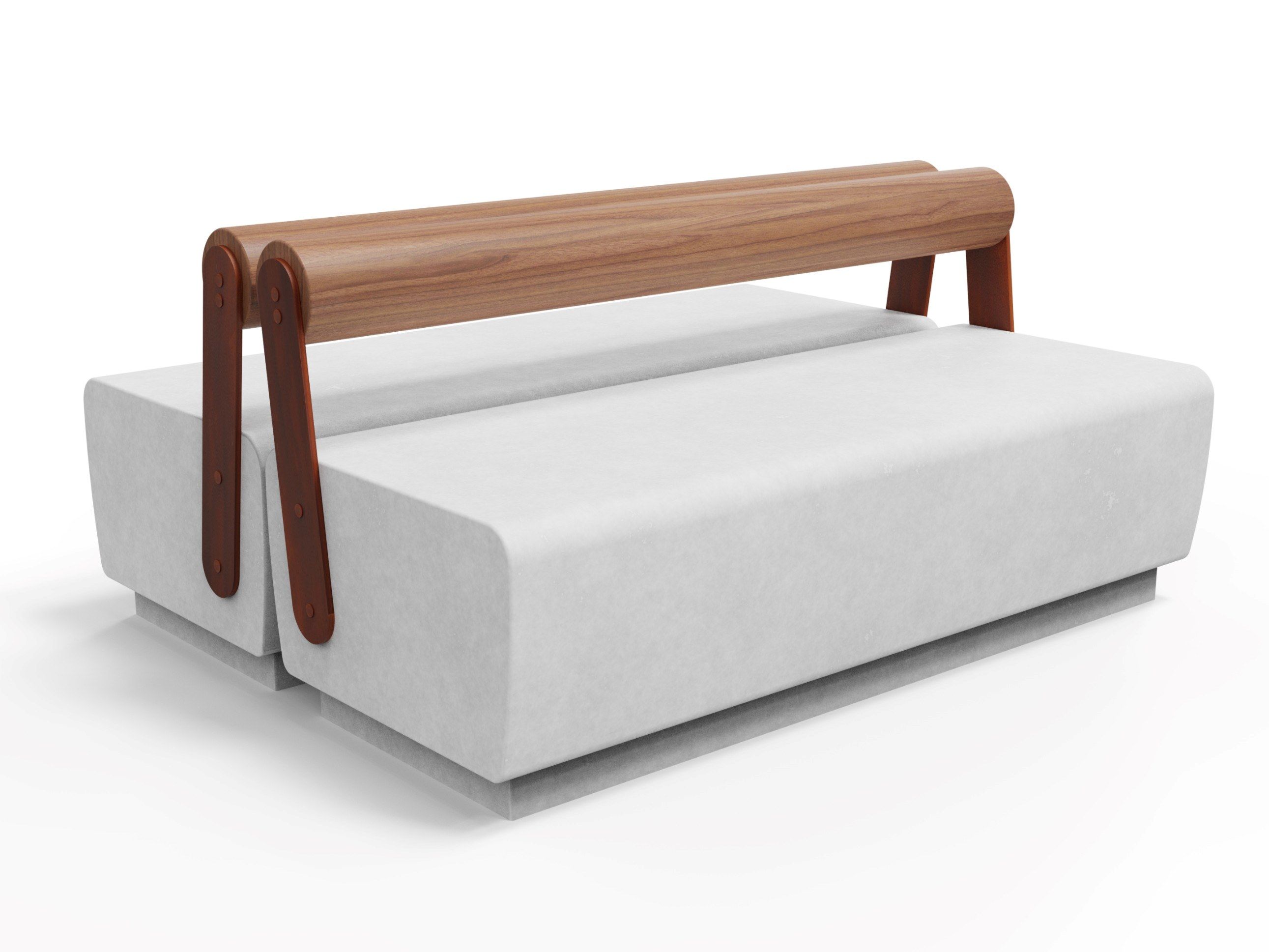 Модульная скамья со спинкой Viscio Urban Design TRIETRAC ARCH-00085653 - Вид №1