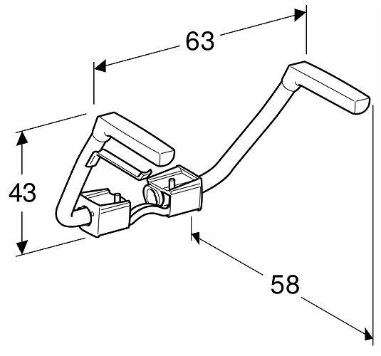 6111200001 IDO Seven D set подлокотник с держателем для туалетной бумаги  - Вид №2