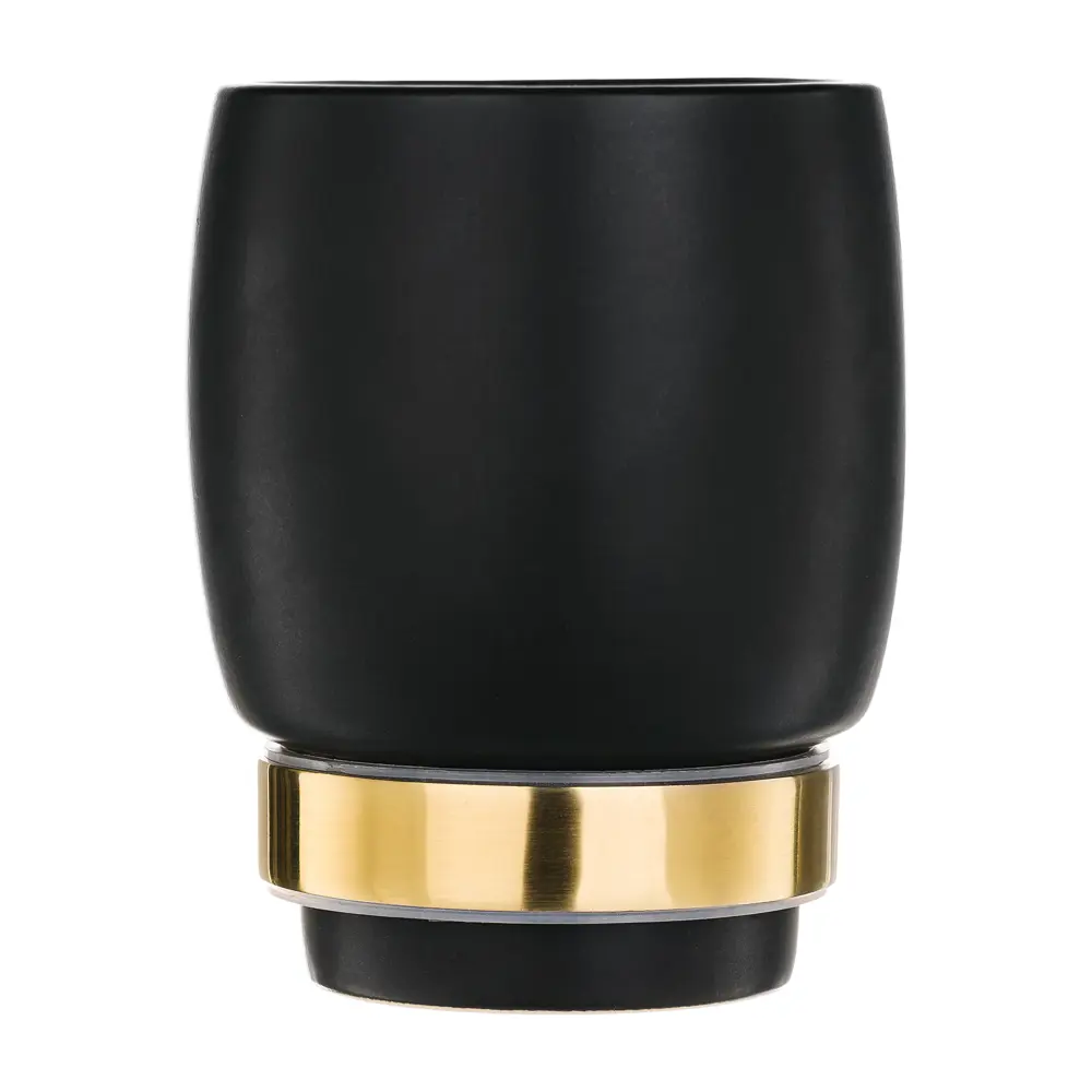 Стакан для зубных щеток Moroshka Oro Nero металл цвет чёрный/золотой STLM-2112045 - Вид №1