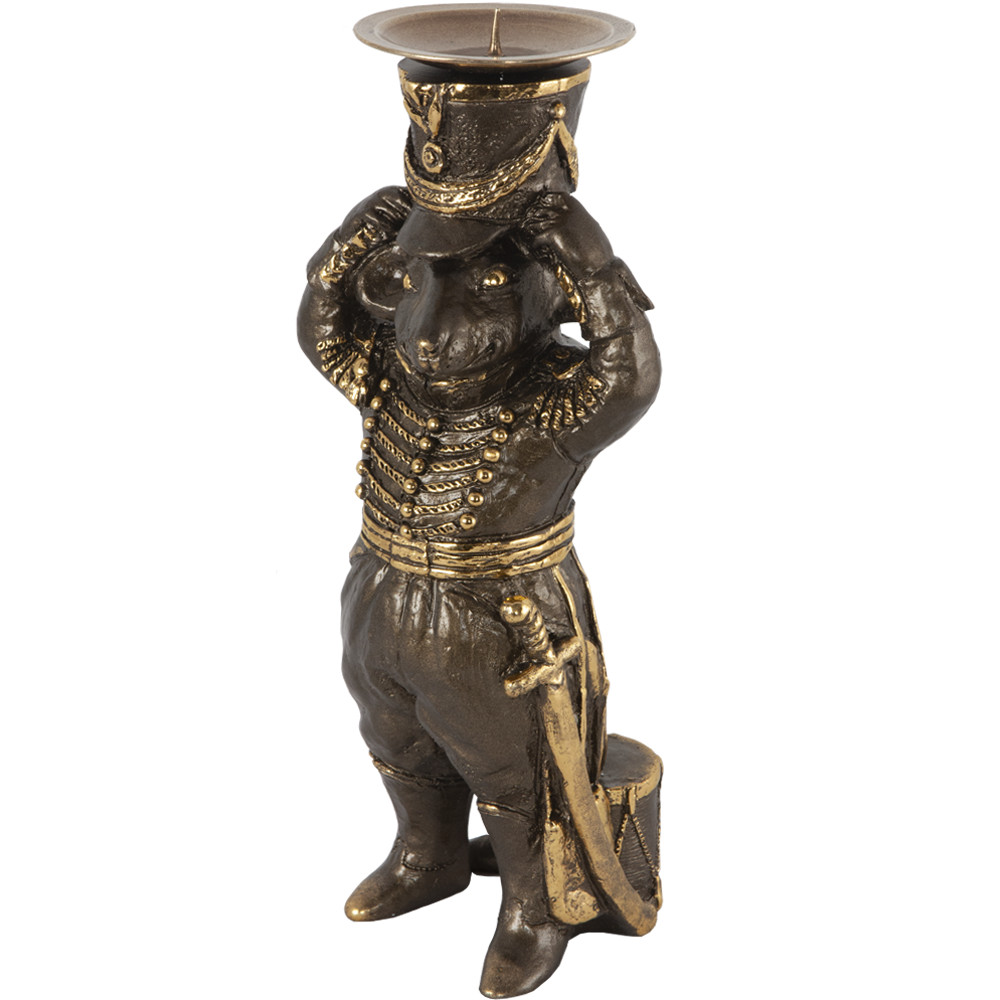 22649 Подсвечник Бравый гусар Бронза BOGACHO 4627174555400 - Вид №7