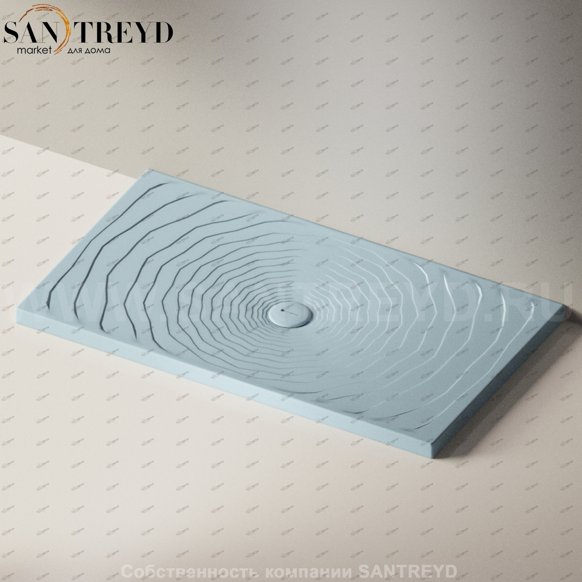 Flaminia WATER DROP Душевой поддон 140 см голубой DR140.5014 Ceramica Flaminia DR1405014