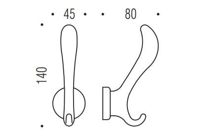 Латунная настенная вешалка Colombo Design современные ручки ARCH-00117731 - Вид №2