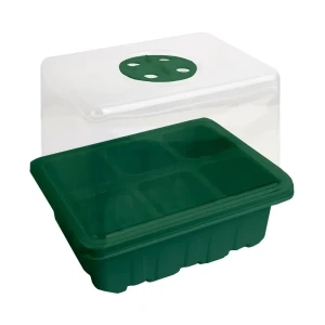 Мини-парник пластик 200x150 мм 6 ячеек цвет зеленый 5 шт.