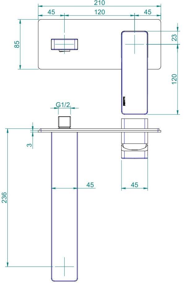 ZAZZERI Смеситель для раковины Qquadro sun-id-1460524 - Вид №4