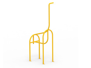 Стальная игра / скульптура с порошковым покрытием