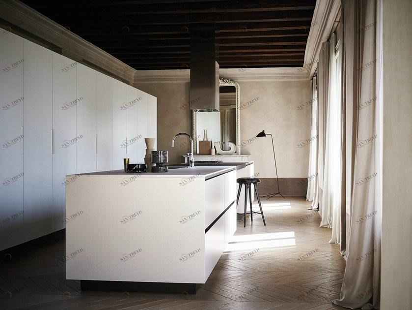 Cesar Модульная кухня с островком из керамогранита Maxima 2.2 sun-id-1416690