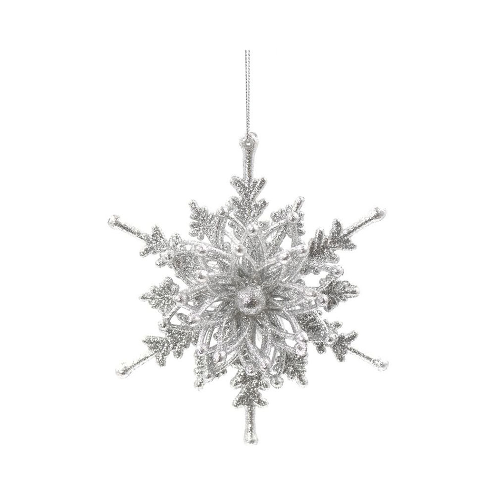 254621 Новогоднее украшение "Снежинка" №18 13 х 3 х 14.5 см РЕМЕКО 