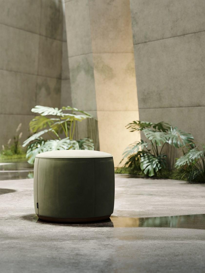 Domkapa Круглый бархатный пуф  Dkh14  - Вид №4