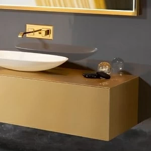 Тумба под раковину Eden 120 цвет золотой