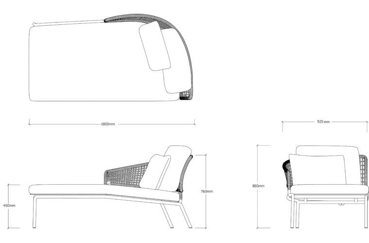 Мягкая Садовая спальная кровать TRIBÙ CTR ARCH-00009948 - Вид №3