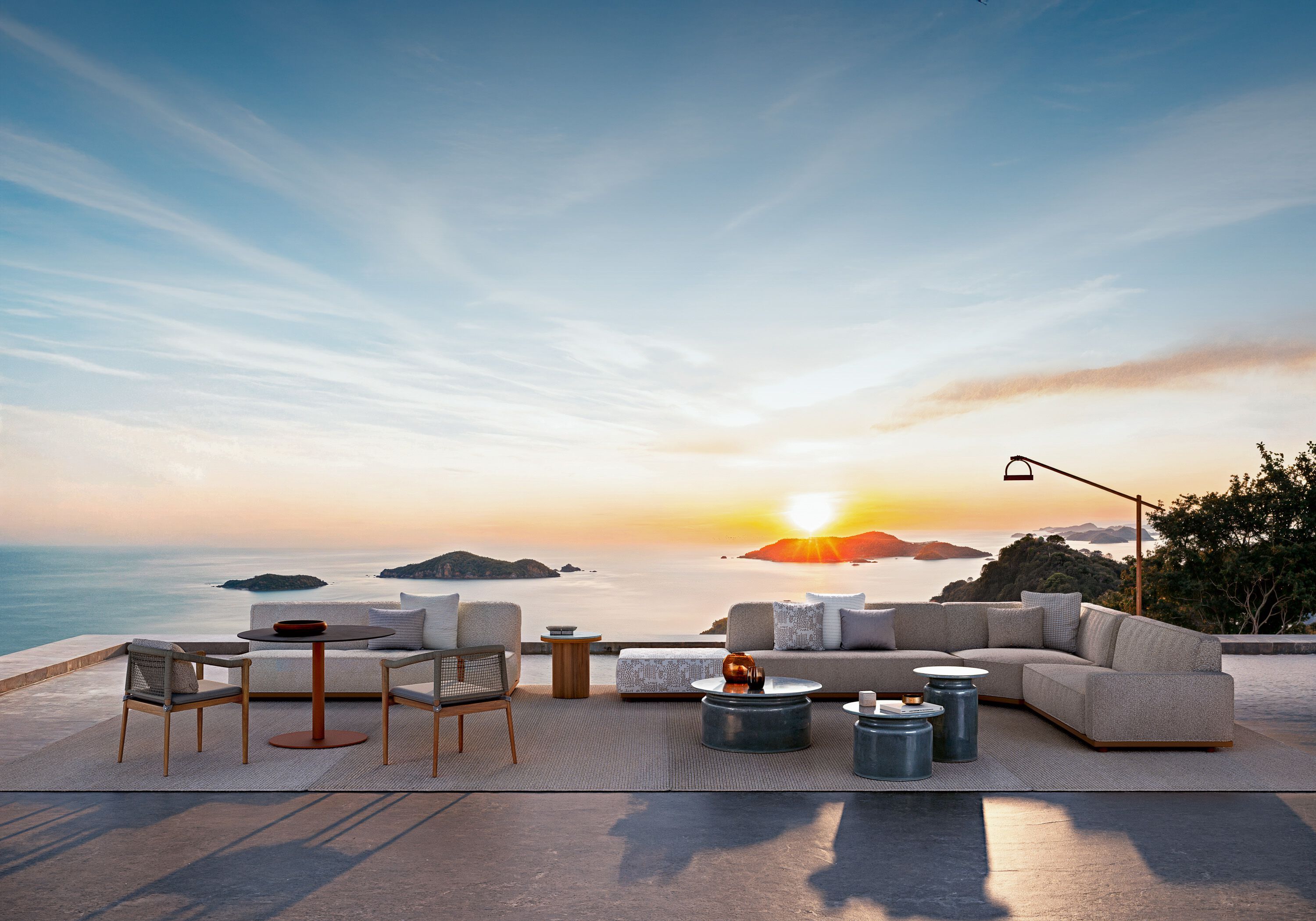 Круглый керамический садовый журнальный столик Atmosphera Panarea ARCH-00033627 - Вид №2