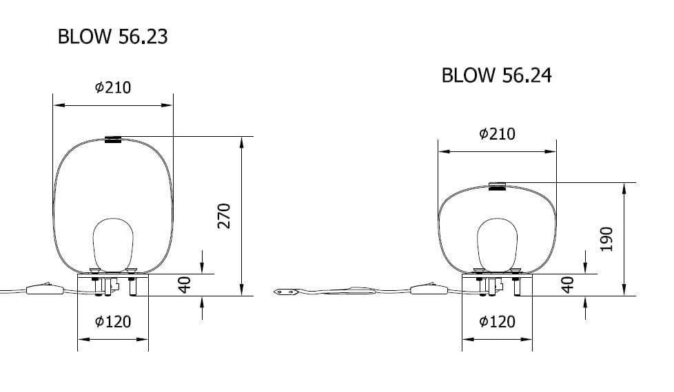 Настольная лампа из боросиликатного стекла Bontempi Casa Blow ARCH-00047072 - Вид №2