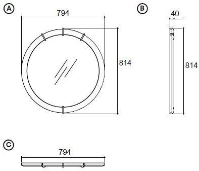 Enza Home Круглое зеркало в раме Ottavia sun-id-1347955 - Вид №3
