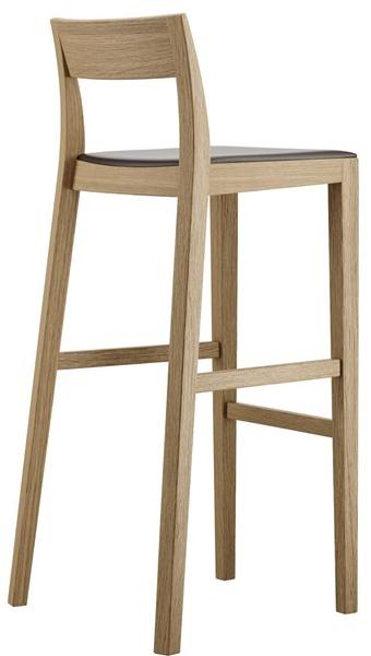 horgenglarus Высокий табурет из массива дерева со спинкой Lyra 11-680 - Вид №15