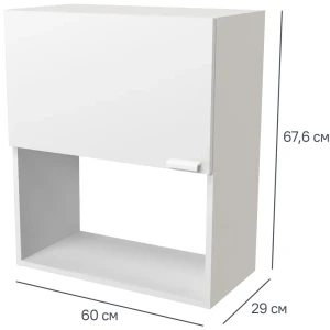 Кухонный шкаф навесной Изида 60x67.6x29 см ЛДСП цвет белый 86584084 STLM-2047831