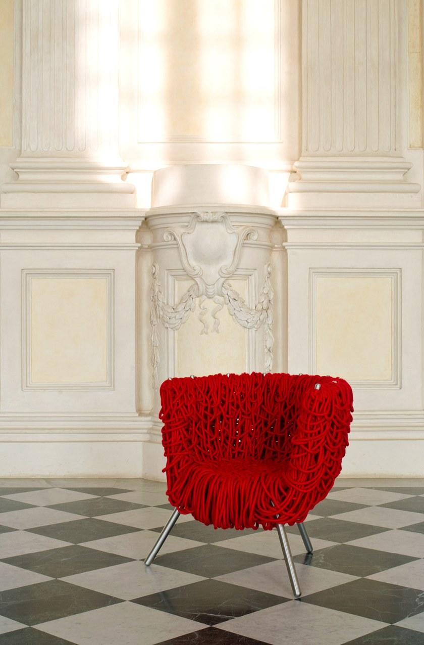 edra Стальное кресло, обитое хлопковой веревкой  Ctv010  - Вид №13