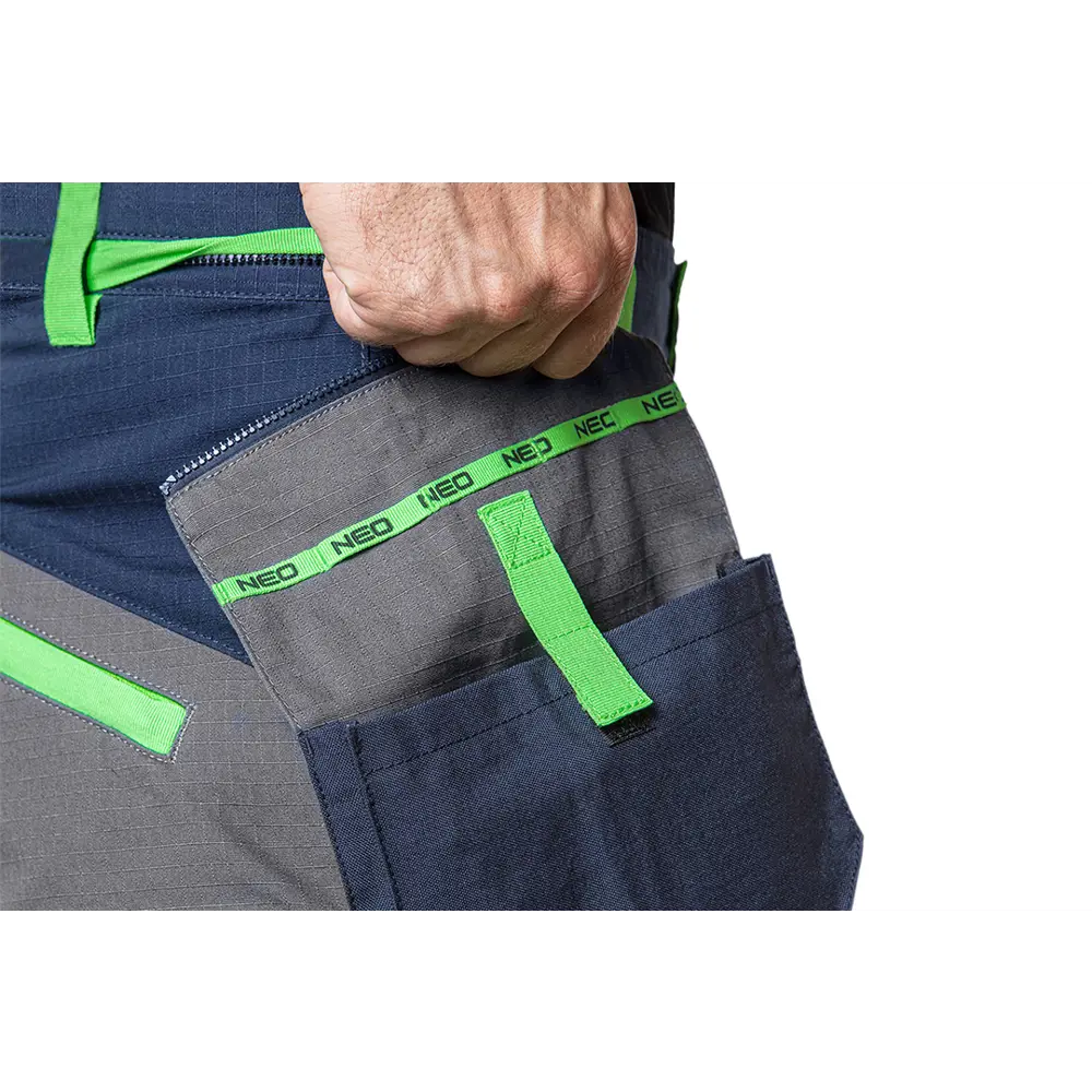 Брюки рабочие Neo Tools Premium серые/темно-синие/зеленые хлопок размер S рост 175-178 STLM-2189710 - Вид №4