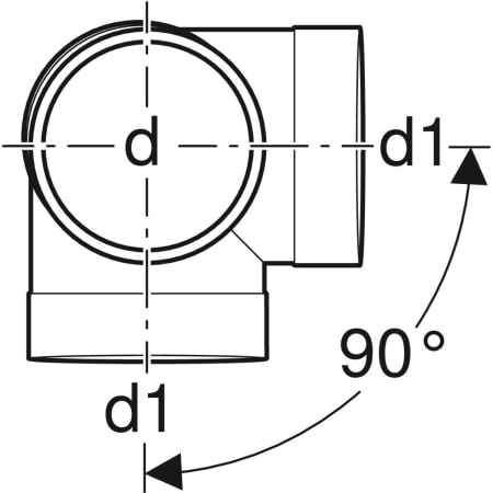 GEBERIT 310.083.14.1 Крестовина двухплоскостная Geberit Silent-db20 88,5°  - Вид №2