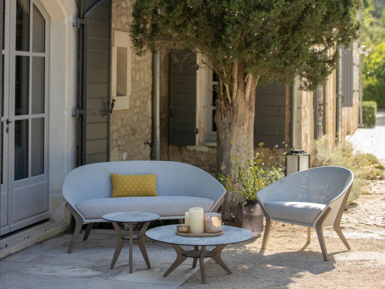 2-местный тканевый садовый диван Les Jardins® ARCH-00015683 - Вид №1