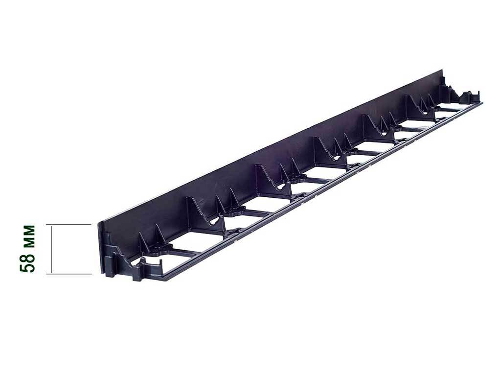 Пластиковый бордюр 58 мм, длина 1 м ГеоПластБорд GPBST-51