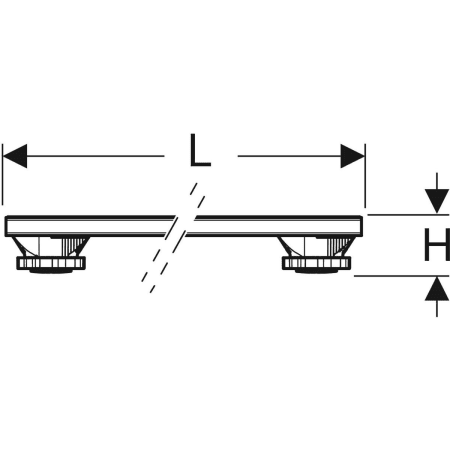 554.961.00.1 Монтажный комплект Geberit для душевых поддонов со структурой натурального камня, до 140 см Geberit  - Вид №2