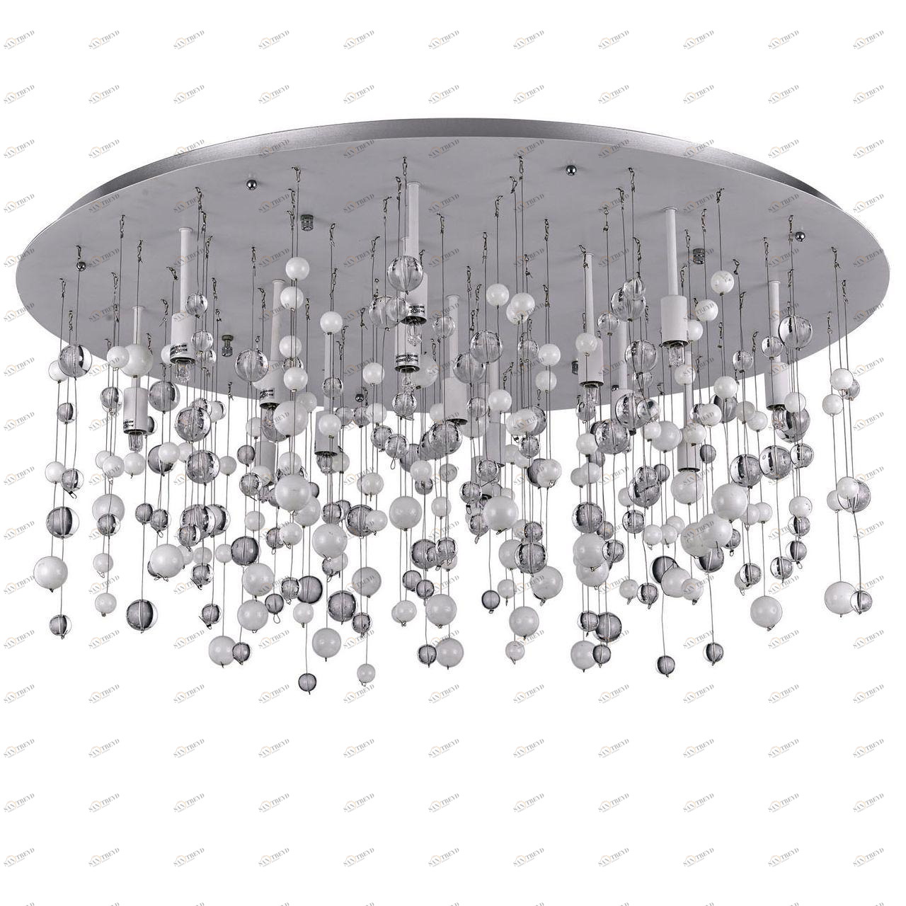 Потолочный светильник Ideal Lux Neve PL15 Bianco IDEAL LUX ДИЗАЙНЕРСКИЕ, КАСКАДНЫЕ 074036 Прозрачный;серебро 