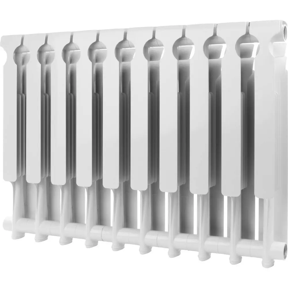 Радиатор секционный Rommer Optima 500/85 10 секций боковое подключение алюминий белый Отсутствует STLM-2121597 - Вид №1