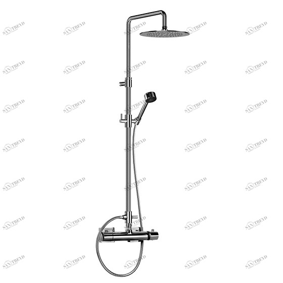 Смеситель для душа с термостатом ½" настенный JOERGER Charleston Square 634.20.460.000