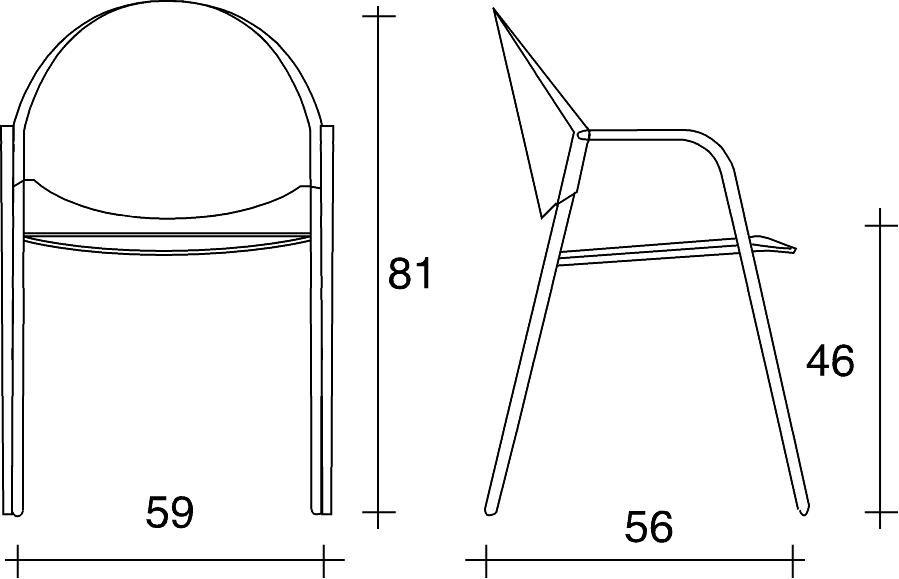 TALIN Стул полипропиленовый штабелируемый с подлокотниками для залов ожидания Delfi sun-id-1423445 - Вид №1