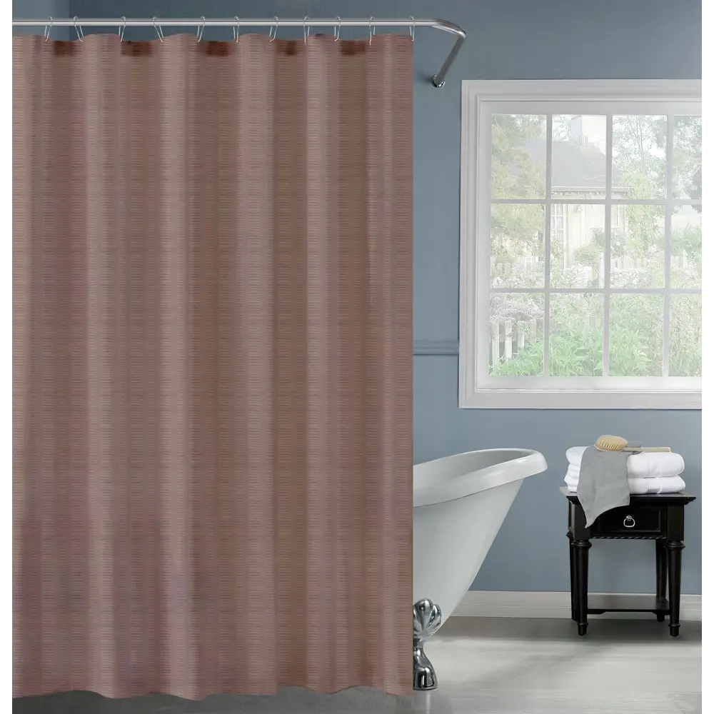 SWENSA Swanny - Защитная штора для душа 200×180 см серо-розовый 89379309 STLM-1509672