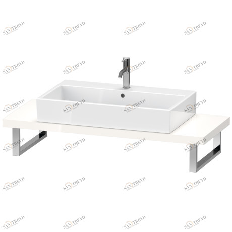 XL100C02222 Консоль для накладной и встраиваемой сверху раковины компакт, Толщина консоли 45 мм X-Large #XL100C 480 мм Белый глянцевый декор Duravit