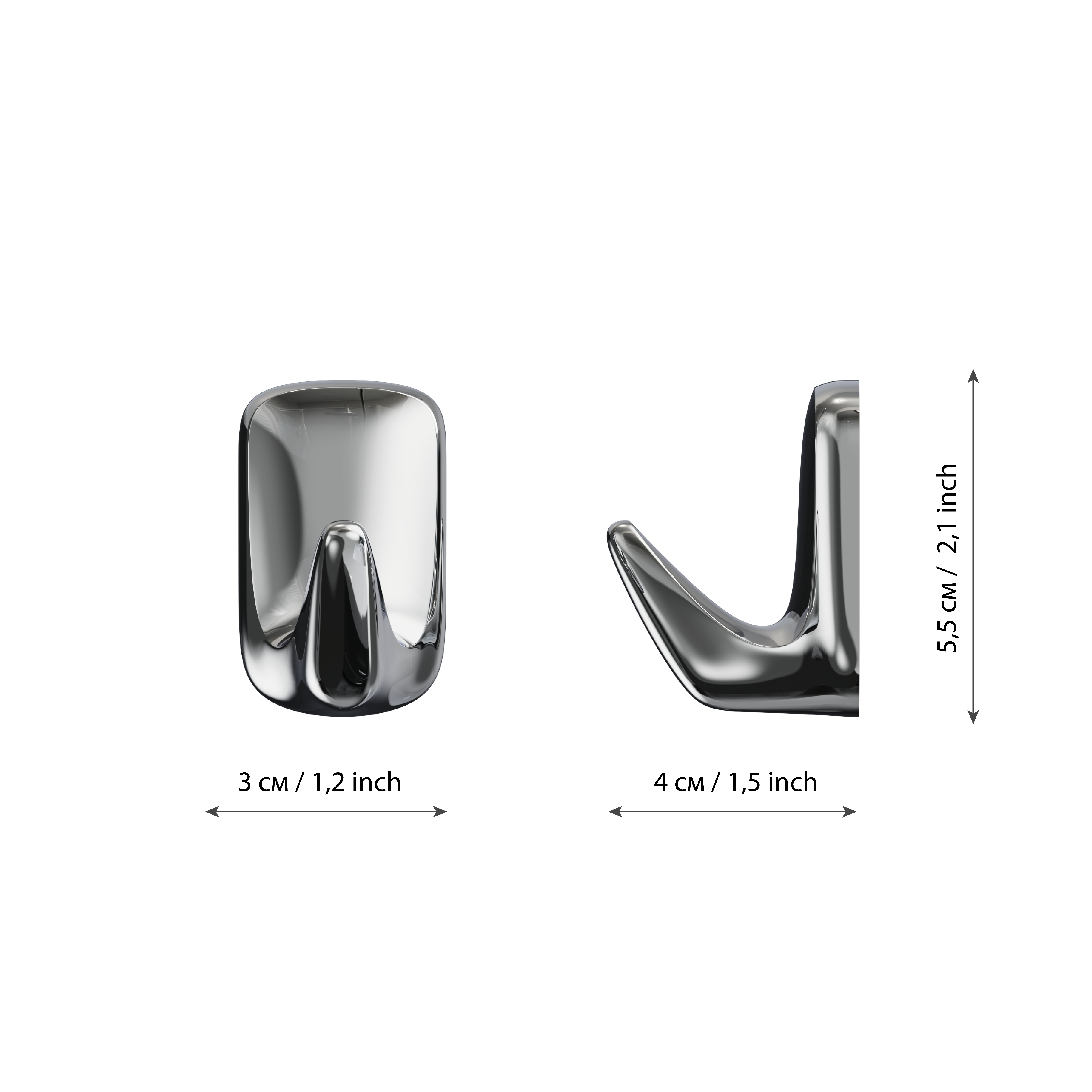 Крючок LEMER Elegia для полотенец в ванную из нержавеющей стали 85202035 STLM-0059772 - Вид №4