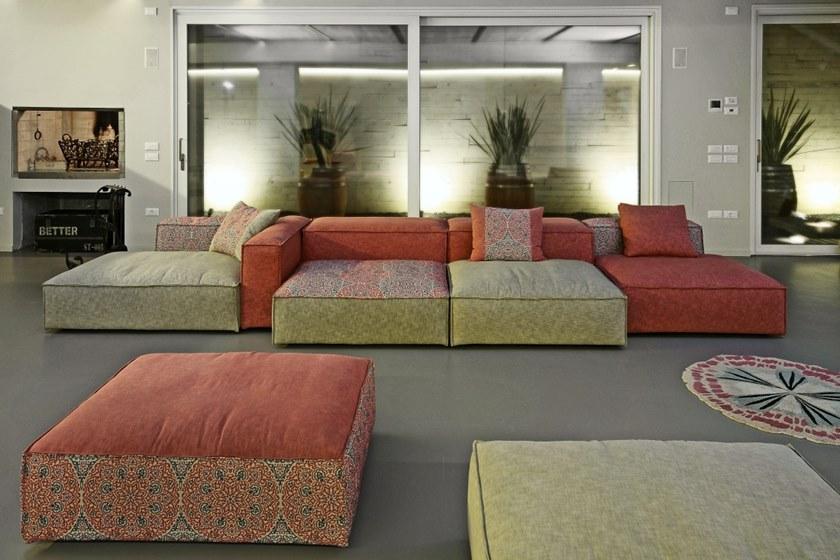 Gobbo Salotti Модульный диван со съемным чехлом из ткани sun-id-1396174 - Вид №4