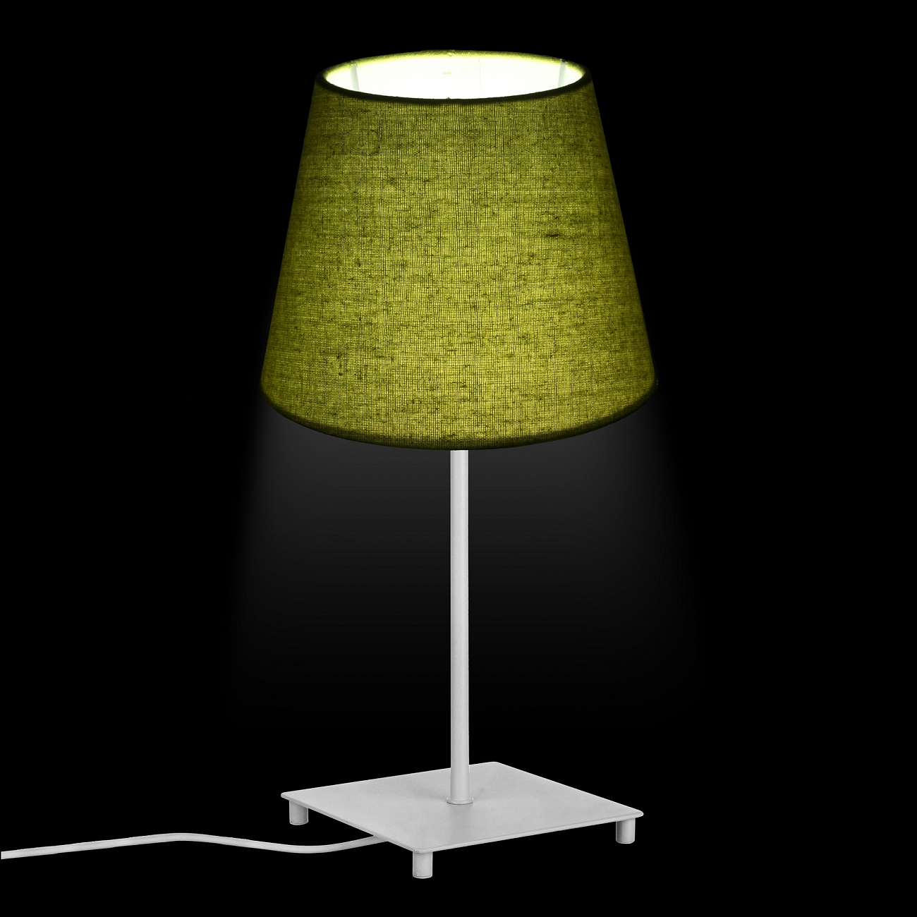 Настольная лампа с зеленым абажуром белая TLL.201.01.01.WH+CL1.T003 33 ИДЕИ ИНТЕРЬЕРНЫЕ, КЛАССИЧЕСКИЕ 00-3973757 Белый;зеленый Santreyd  - Вид №1