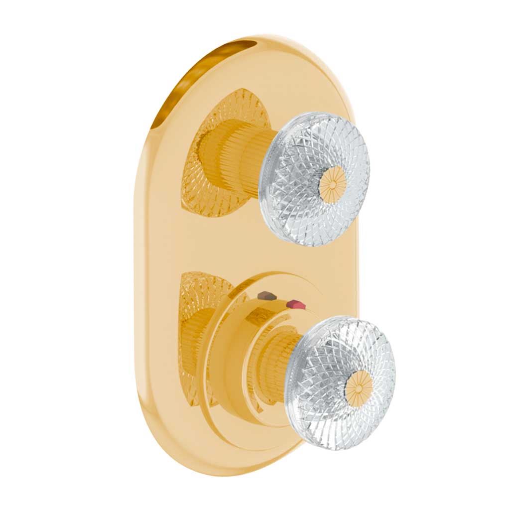 C46-2R21 C46-2R21 Комплект овальной накладки Пылающий лебедь Cristal & Bronze CYGNE FLAMANT  - Вид №1