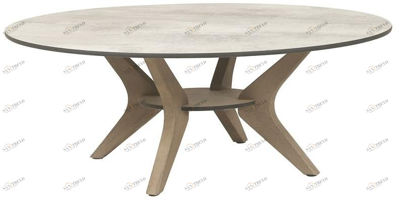 Les jardins Круглый деревянный журнальный столик Selva Ta08100