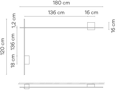 Vibia Настенный светодиодный светильник из алюминия прямого и отраженного света Structural sun-id-1431986 - Вид №9