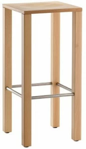 rosconi Высокий табурет из массива дерева с подставкой для ног Elena