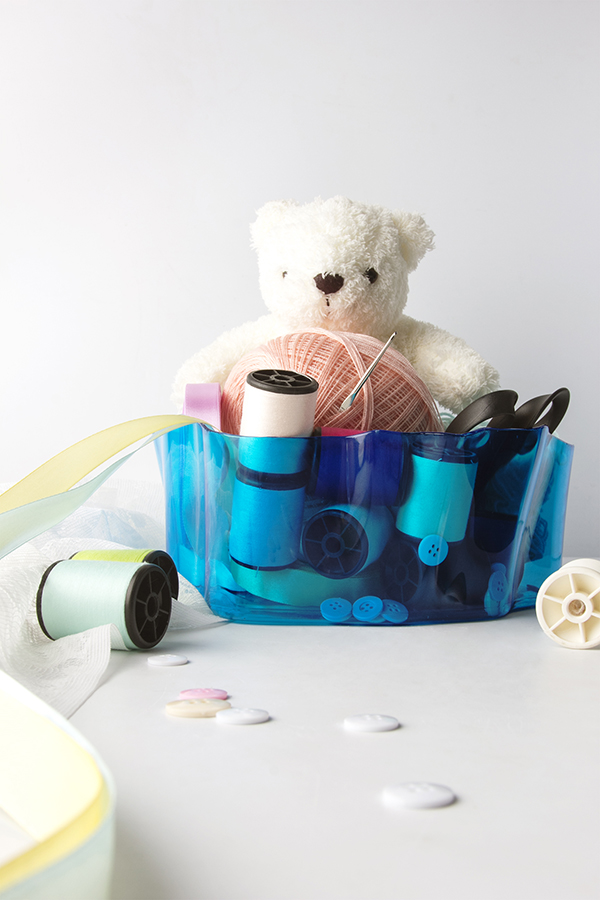 Органайзер голубой прозрачный маленький Flow QUALY  00-3872244 Голубой;прозрачный  - Вид №2