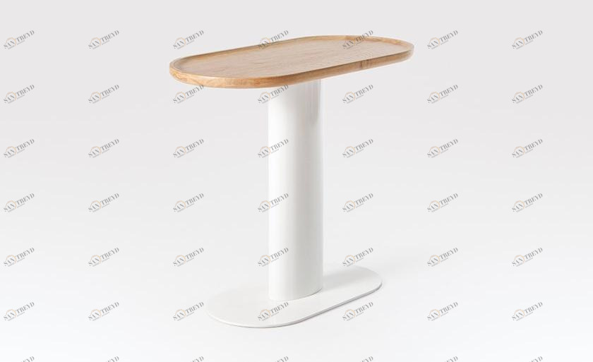 Liqui Contracts Овальный сервировочный столик из стали и дерева Georgie sun-id-1483901