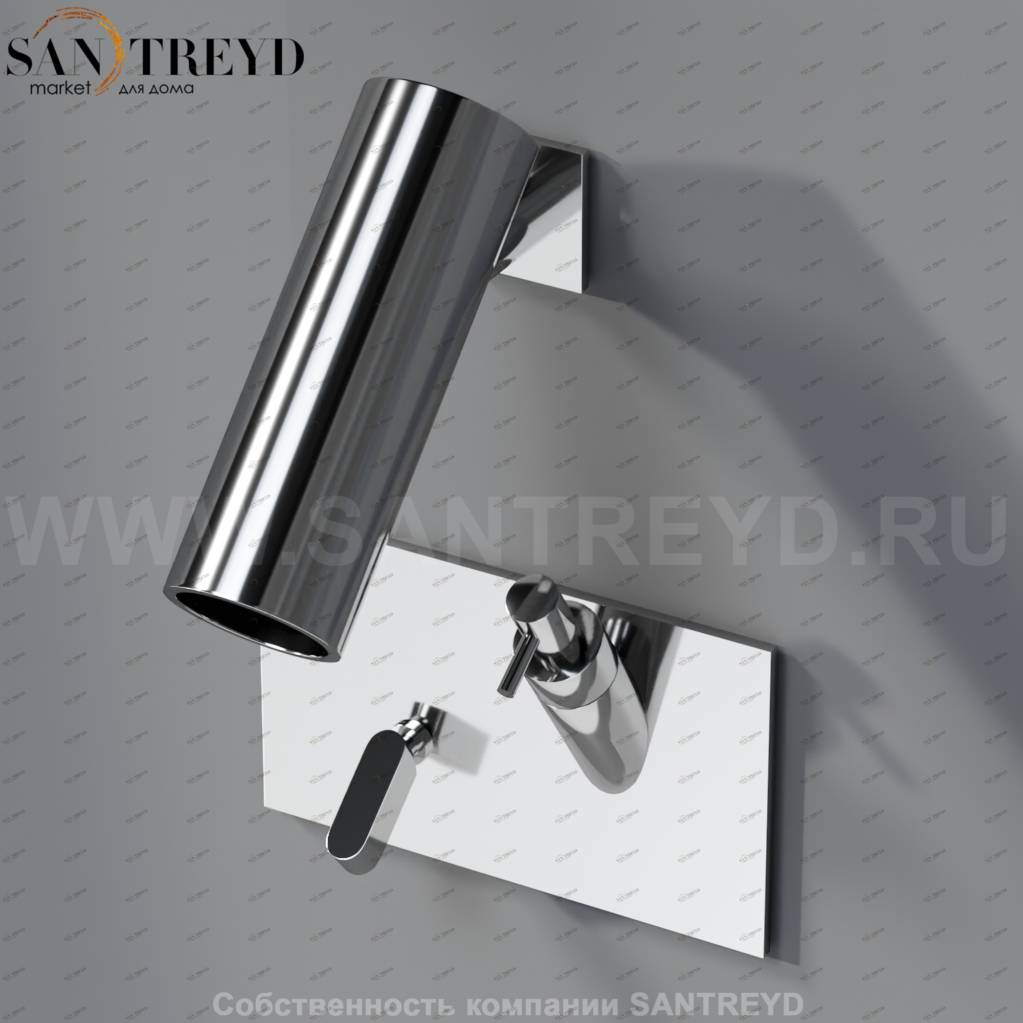 Душевая система с душевой лейкой и диспенсером для мыла ARUB0942S SQUARE хромированная Agape