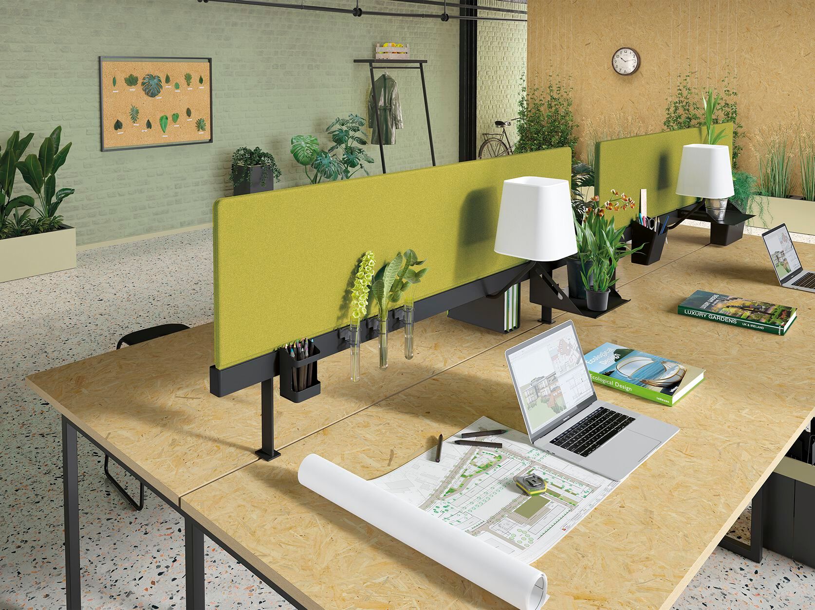 Рециркулированный ПЭТ звукопоглощающий стол перегородка панель Manade New Port ARCH-00127021 - Вид №1