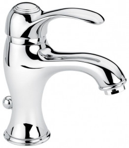 22003BO Смеситель Harmony с донным клапаном для раковины, цвет белый-золото