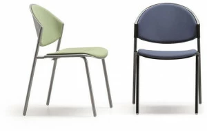 TALIN Стул штабелируемый тканевый с обивкой для залов ожидания Delfi