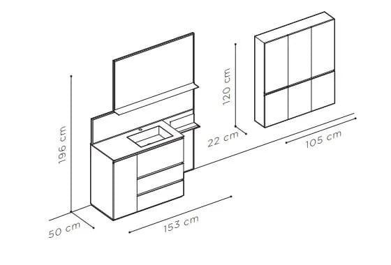 Гидро-масляный шпон деревянный напольный умывальник ARBLU Dress System ARCH-00115228 - Вид №5