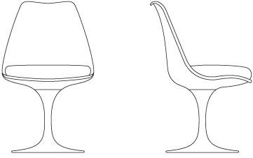 KNOLL Стул из мягкой ткани Tulip sun-id-1489211 - Вид №6