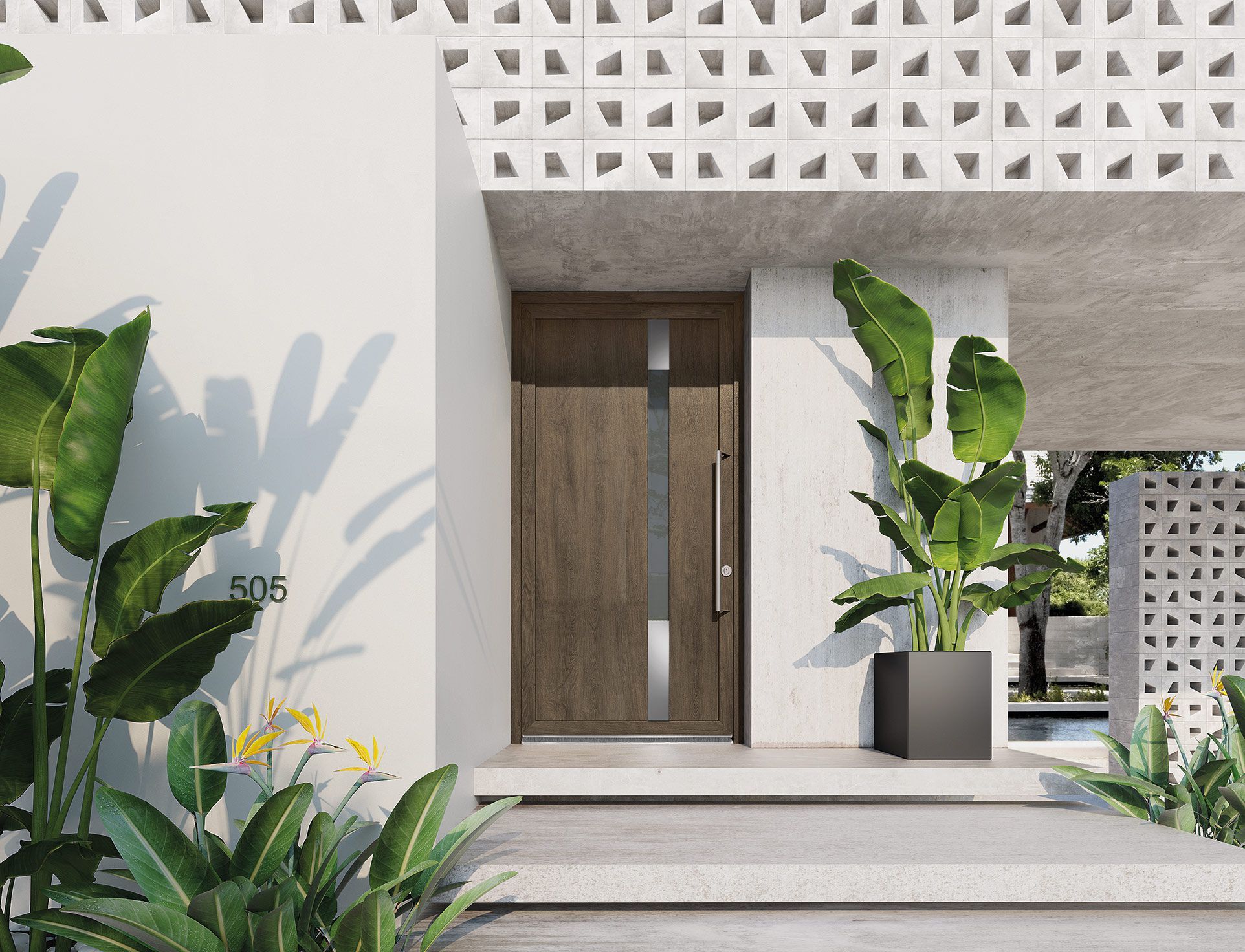 Входная дверь из ПВХ D&V Serramenti INTRO ARCH-00148375 - Вид №1